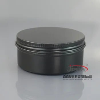 

Free shipping 50pcs/lot 100g matte black aluminum tins, 100ml matte black aluminum jars,aluminum tin container 76*35mm