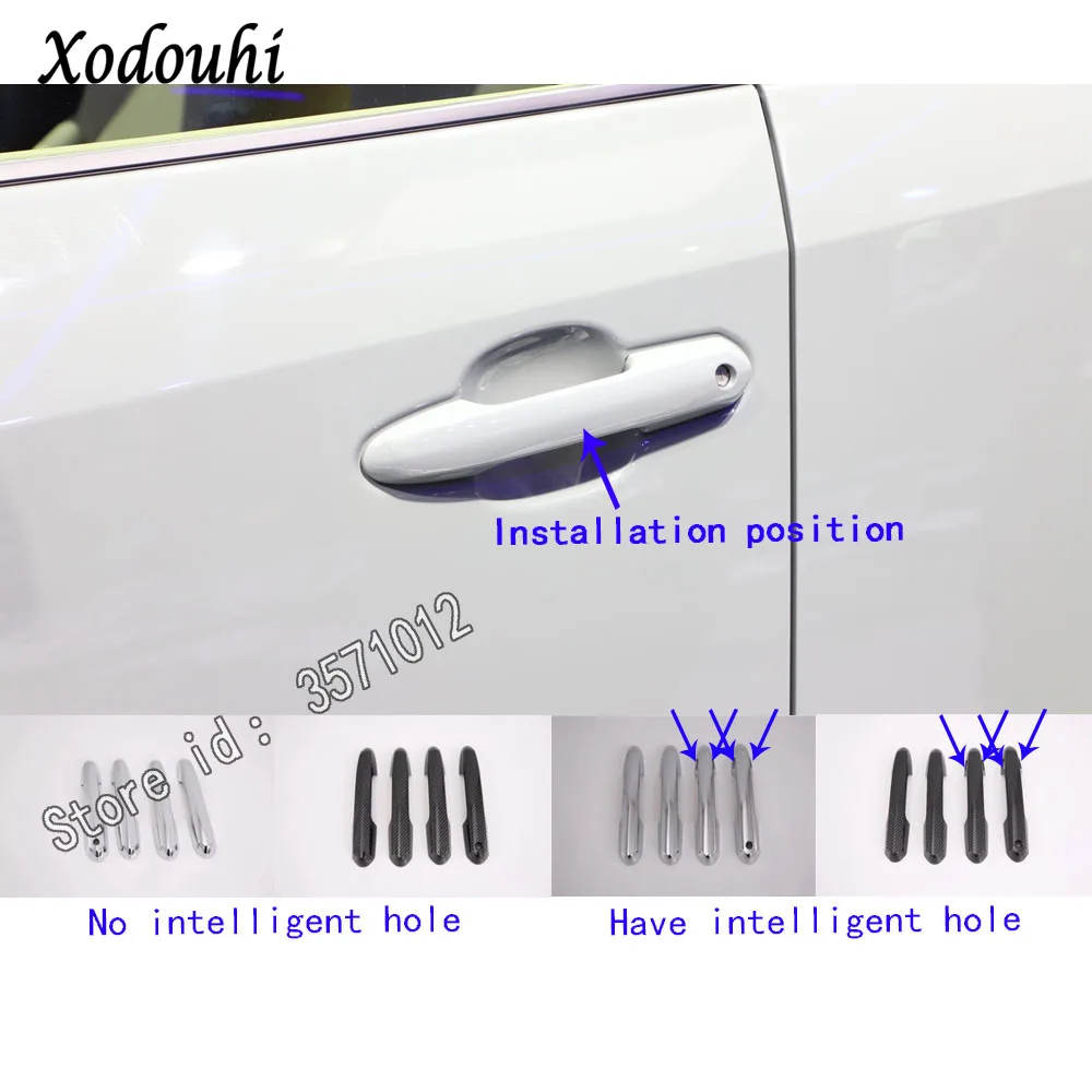 

For Toyota RAV4 2019 2020 car sticker styling body cover protect detector frame lamp trim molding door handle armrest 4pcs
