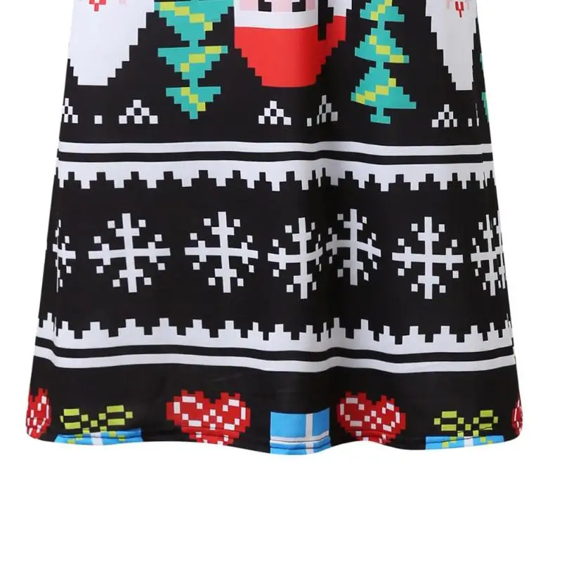 ZOGAA Christmas Family Matching Clothes Mother Daughter Girls Dress Long Sleeve O-Neck Clothes Children Parent Cotton Outfit