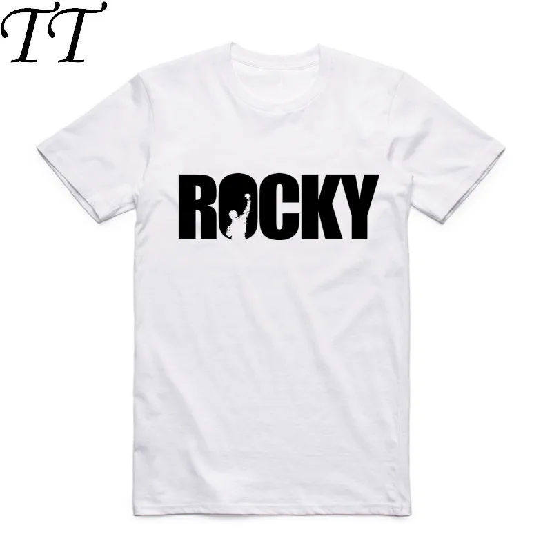 

2019 New Fashion Men Print ROCKY BALBOA T-shirt O-Neck Short Sleeves Summer Sylvester Stallone Funny Top Tee Streetwear T Shirt