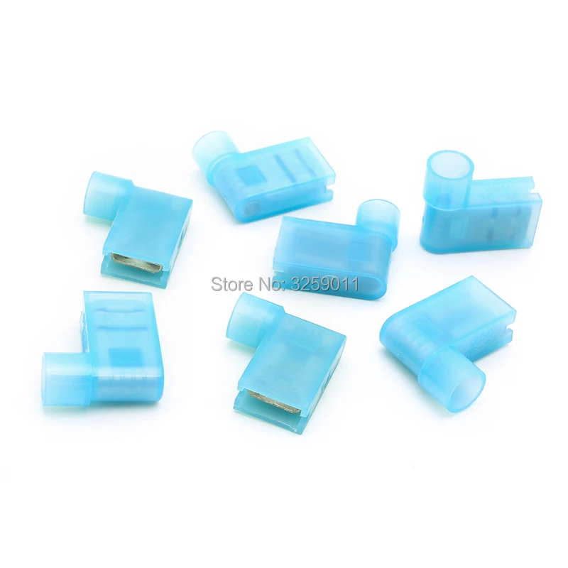 100PCS Crimp Terminals FLDNY2 250 Nylon Flag Female Terminal insulated