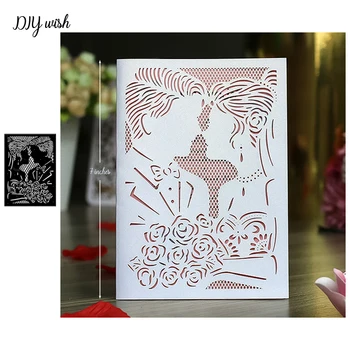 

Couple Dies for Wedding Invitation Metal Cutting Dies New 2019 Craft Dies Cut for Card Making Scrapbooking DIY Home Decorative