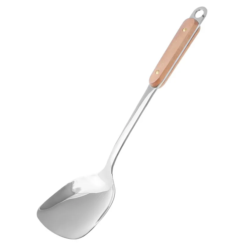 Cooking Tool stainless steel Long wooden handle Kitchen Utensils Set Spatula spoon Colander Gadgets Dining Accessories supplies Cooking Tool stainless steel Long wooden handle Kitchen Utensils Set Spatula spoon Colander Gadgets Dining Accessories supplies