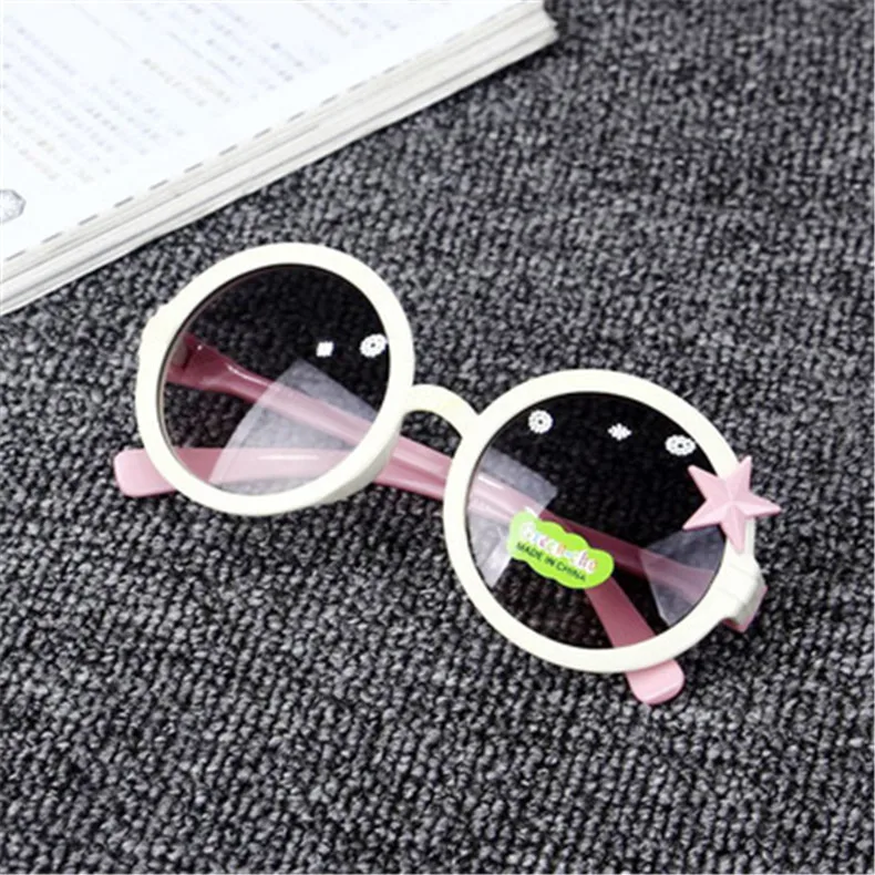 Ywjanp очки детские модные круглые детские солнцезащитные очки анти-УФ детские Винтаж Очки стильные ботинки для девочек и Óculos de sol UV400