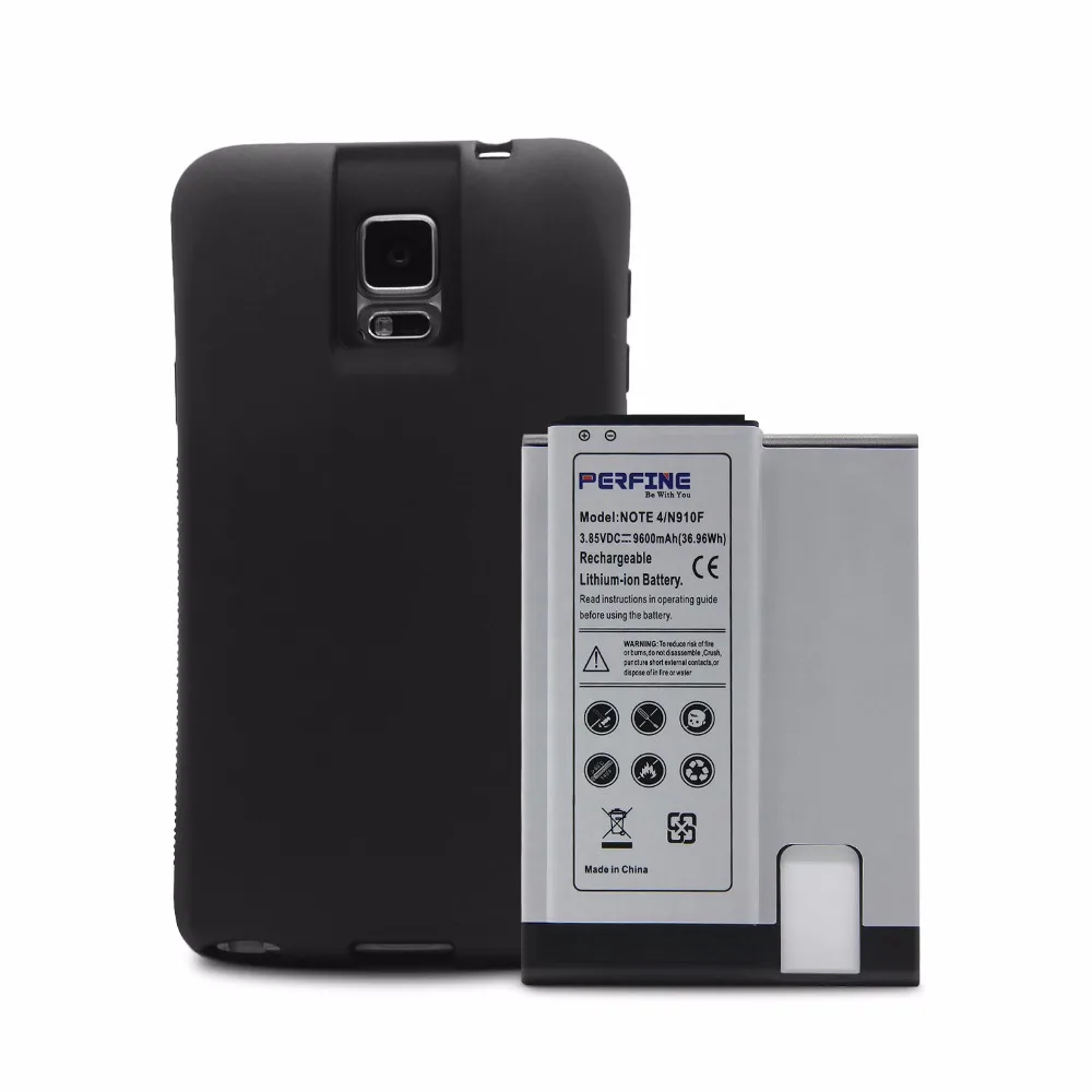 N9100 EB BN916BBC Расширенный аккумулятор + черный чехол для Samsung Galaxy Note 4 Duos N9106W N9108V N9109V