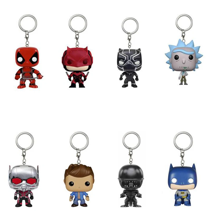 

2018 Antman Wasp Action Figure Keychain Toys Ant-man And the Wasp Mini Figurines Deadpool Batman Supernatural Dean Castiel Toys