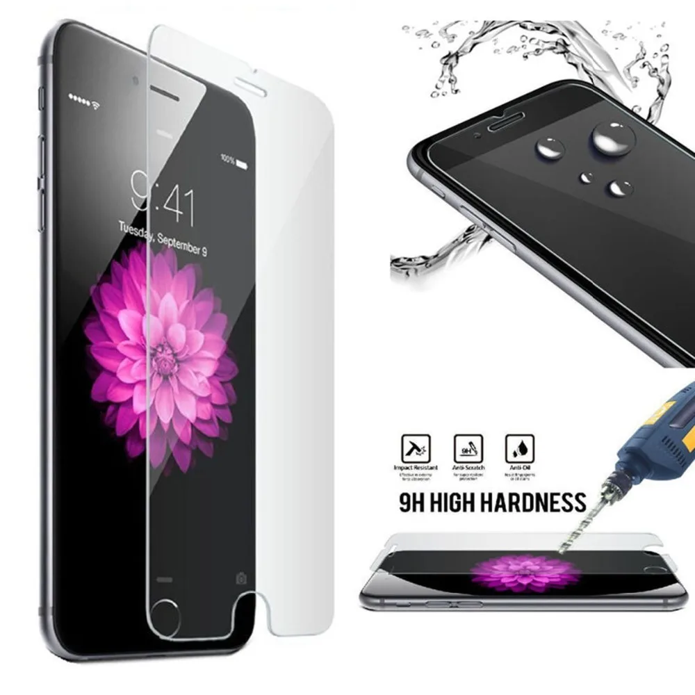 

9H 2.5D Tempered Glass for iPhone 6 6S Plus 7 8 Plus X Screen Protector Glass Protective Film