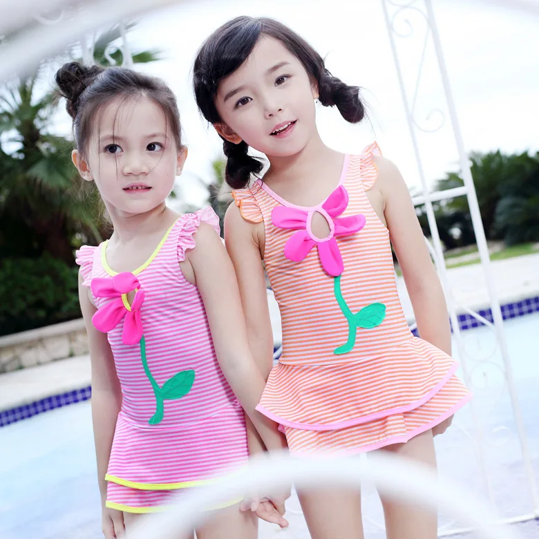 summer chinese Girl Swimwear Infant flower Girls Swimwear Girls Baby