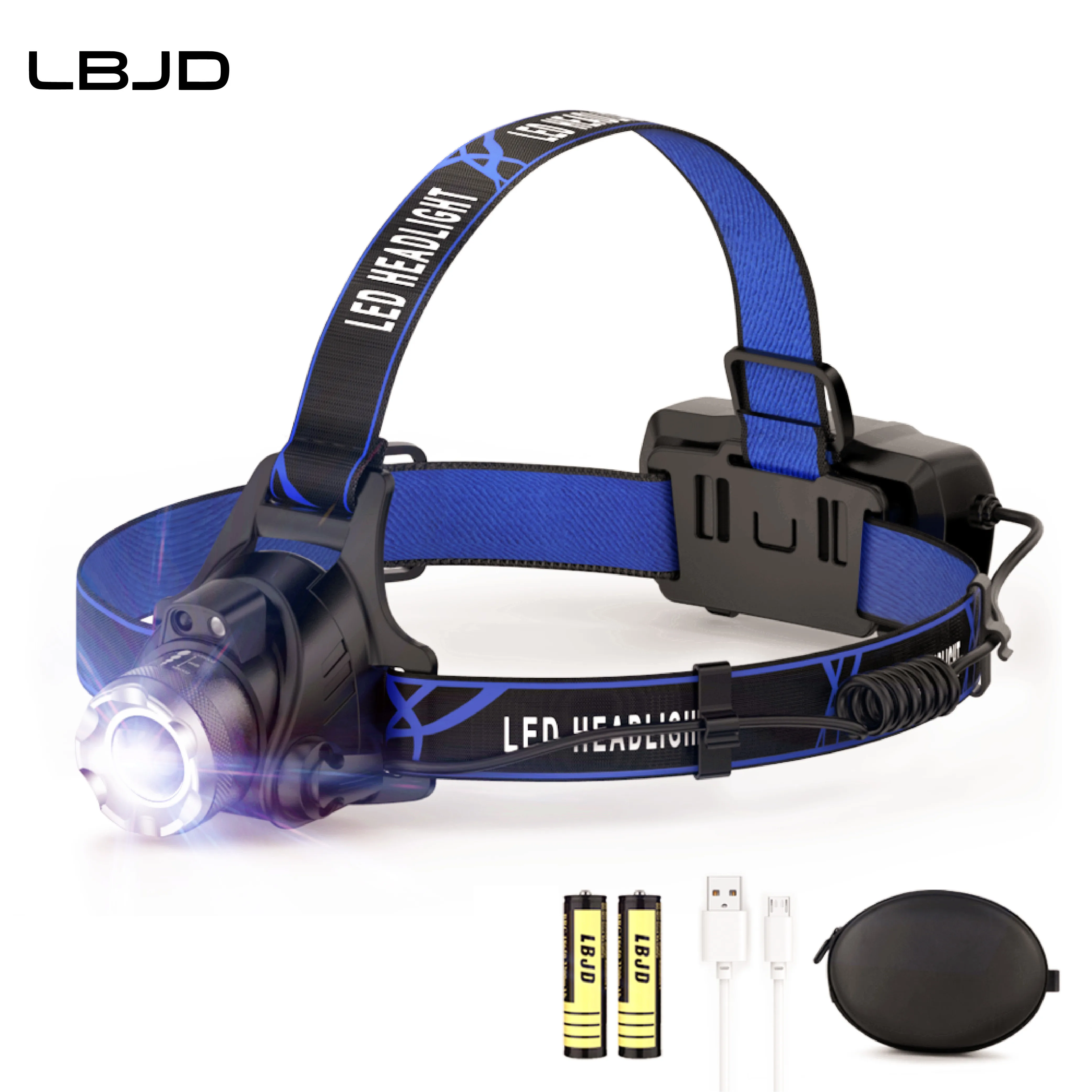 

10000Lm Powerfull Headlamp T6/L2 Rechargeable LED Headlight Body Motion Sensor Head Flashlight Camping Torch Light Lamp With USB