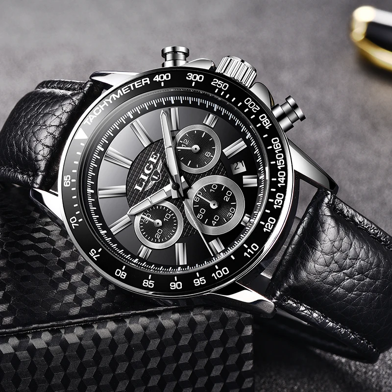 LIGE, люксовый бренд, водонепроницаемые военные спортивные часы для мужчин, серебро, сталь, календарь, кварцевые аналоговые часы, часы, Relogios Masculinos XFCS