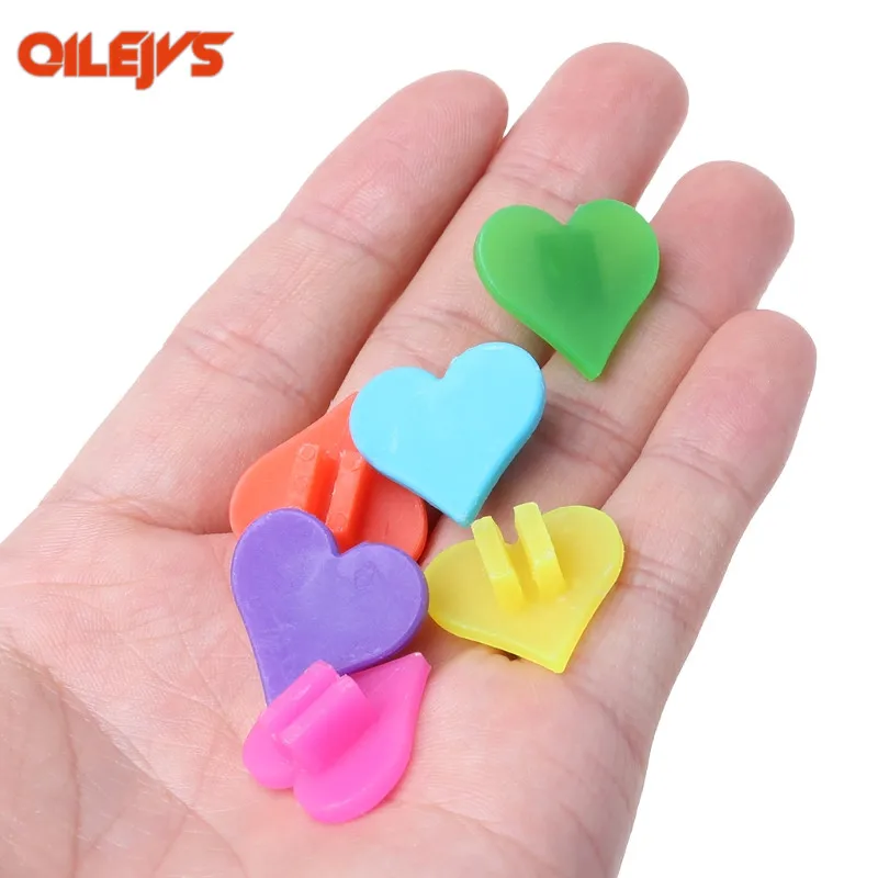 1 Bag Decoration Spoke Beads MTB Bicycle Spoke Beads Colorful Heart Shape Kids Bike Wheel Clip