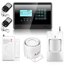 Alarm Mainframe Kits Wireless GSM SMS Text Home Security Alarm System, 4 Bands, Door/Window Sensor for Home Office Safety