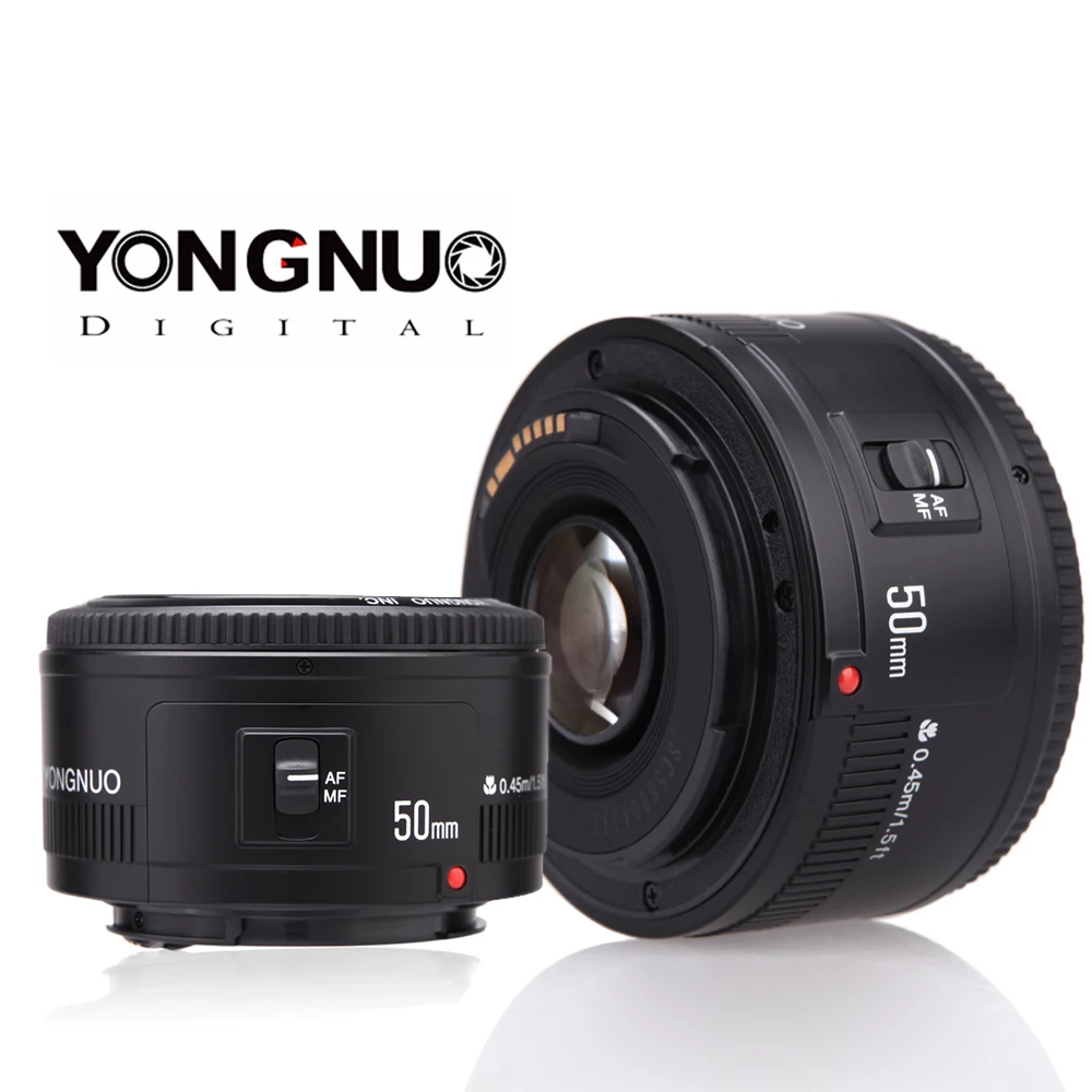 Объектив YONGNUO dslr YN EF 50 мм f/1 8 AF стандартный объектив с диафрагмой Prime автофокус для