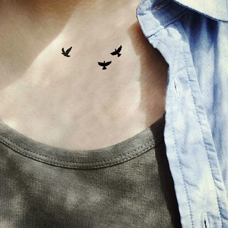 182 30 De Réduction10 Pièces Femmes Sexy Doigt Poignet Flash Tatouage Autocollants Liberté Petits Oiseaux Voler Conception Imperméable Temporaire