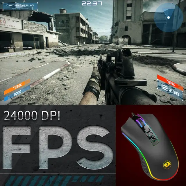 Redragon M711 FPS COBRA Gaming Mouse Pixart 3360 Optical Gaming Sensor 16 8 Million Chroma RGB