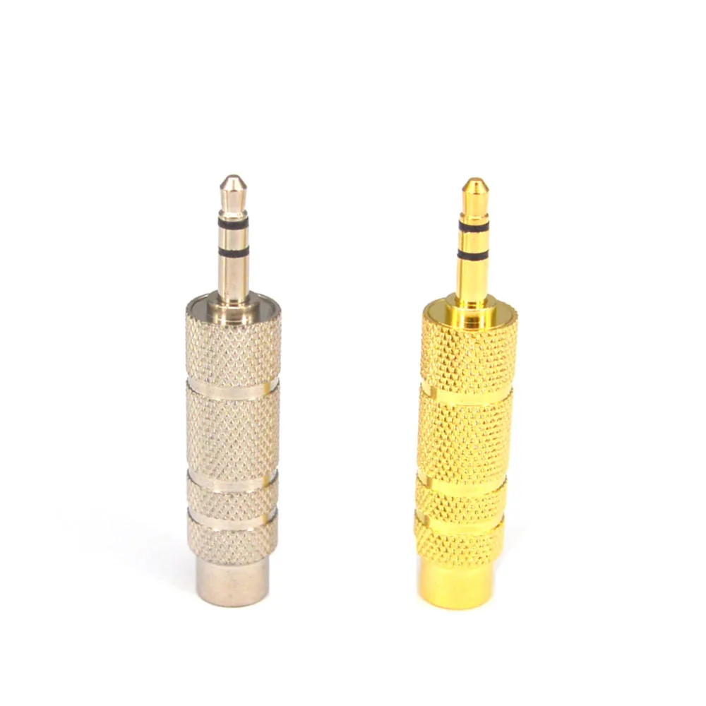 10 Pieces Audio Stereo Adapter Kit 3 5mm Plug to 6 35 mm Plug Stereo Headphone Adaptor Converter for Microphone Audio