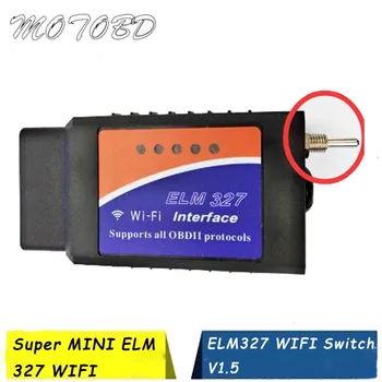 

Free Ship NEW ObdTool ELM327 WIFI Switch V1.5 for IOS Android ELM327 WIFI OBD2/OBDII ELM 327 CAN-BUS Diagnostic Tool Code Reader