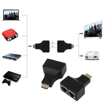 

Over HDMI Extender to RJ45 Dual 1080P Pro Network Ethernet Adapter extender 5e/6 30m Cat