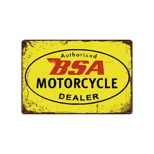 Классический мотоцикл потертый жестяная вывеска шик доска Металл старинные настенные картины для гаража дома Арт Декор Куадрос 30X20 см A-9003