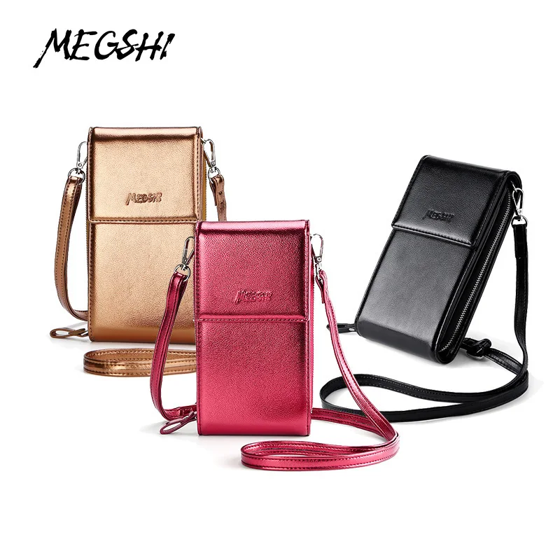 

Megshi Mobile Phone Bag With Card Pocket Long Single-shoulder Slant Cross Large Capacity Multi-functional Mobile Phone Bag
