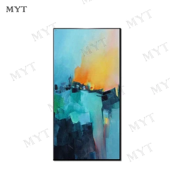 

MYT Free Shipping Hot Sale Hand Painted Modern Abstract Oil Painting Home Wall Art Canvas Set Artwork Gift For Living Room Decor
