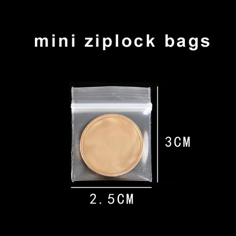 100 шт./лот,, Мини-пакеты на молнии, Пластиковые Упаковочные пакеты, маленькие пластиковые пакеты на молнии, ziplock сумка ziploc - Цвет: 25X30mmtransparent