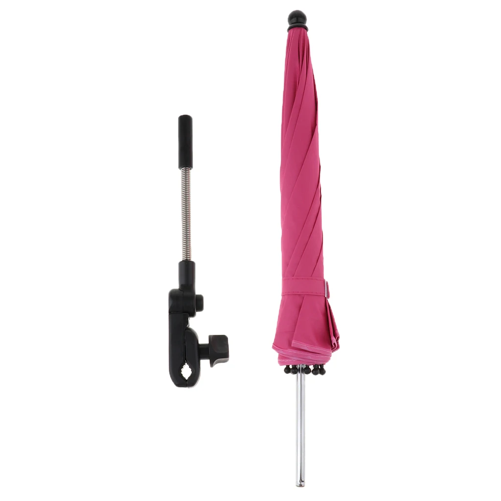 Foldable Sunshade Mini Sunny Umbrella UV Protection Beach Shelter Umbrella Outdoor Lightweight Parasol w/ Sand Anchor for Coast