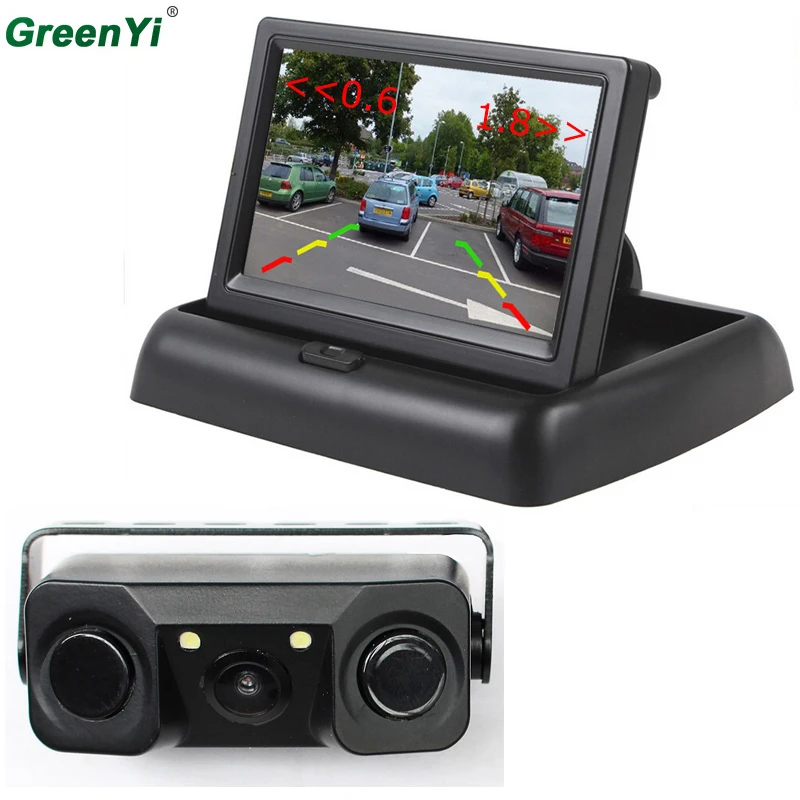 3 in 1 Sound Alarm CCD Car Reverse Backup LED Rear View font b Parking b