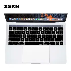 XSKN Touch стикер на бар и английский силиконовая клавиатура кожи для MacBook Pro 13 (A1706 A1989) и Pro 15 (A1707 A1990) с Touch ID