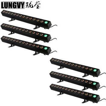 

Free Shipping 6pcs/lot 14X12W RGBWA UV 6IN1 Pixel LED Wall Wash DMX512 Washer LED Indoor Line Bar 100cm Long