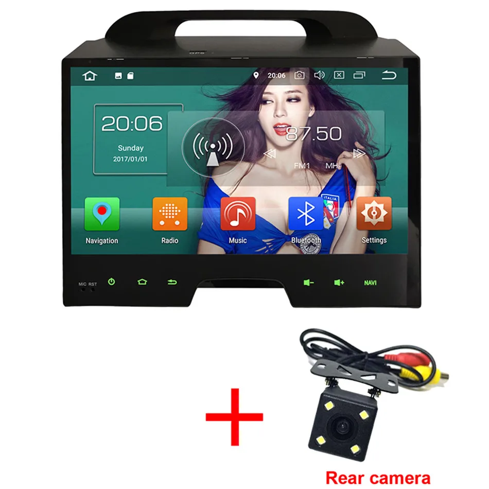 KLYDE 10," ips 4G Android 8,0 Восьмиядерный 4 Гб ОЗУ 32 Гб ПЗУ BT автомобильный DVD мультимедийный плеер стерео радио для Kia Sportage R 2010 - Цвет: Radio x Rear Camera