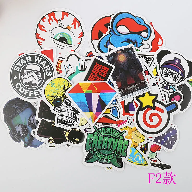 

12 Style 50Pcs Mixed Anime Stickers Vintage Stickers Scrapkooking For Laptop Phone Skateboard DIY Travel Case Waterproof Sticker