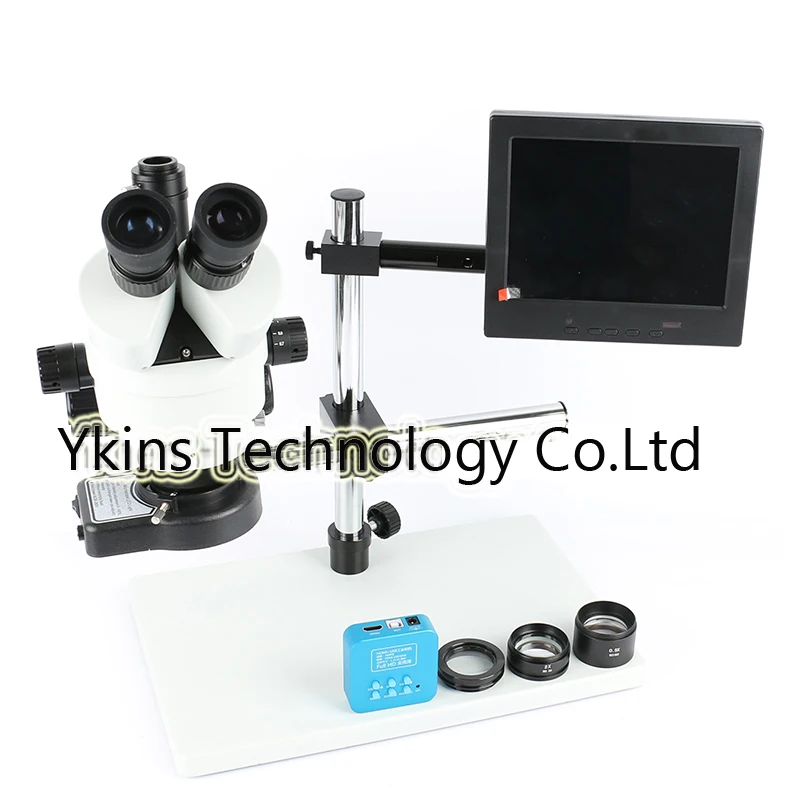 

3.5X - 90X Continuous Zoom Simul Trinocular Stereoscope +1080P 16MP HDMI USB Digital Camera + Arm Stand +144LED+8" LCD