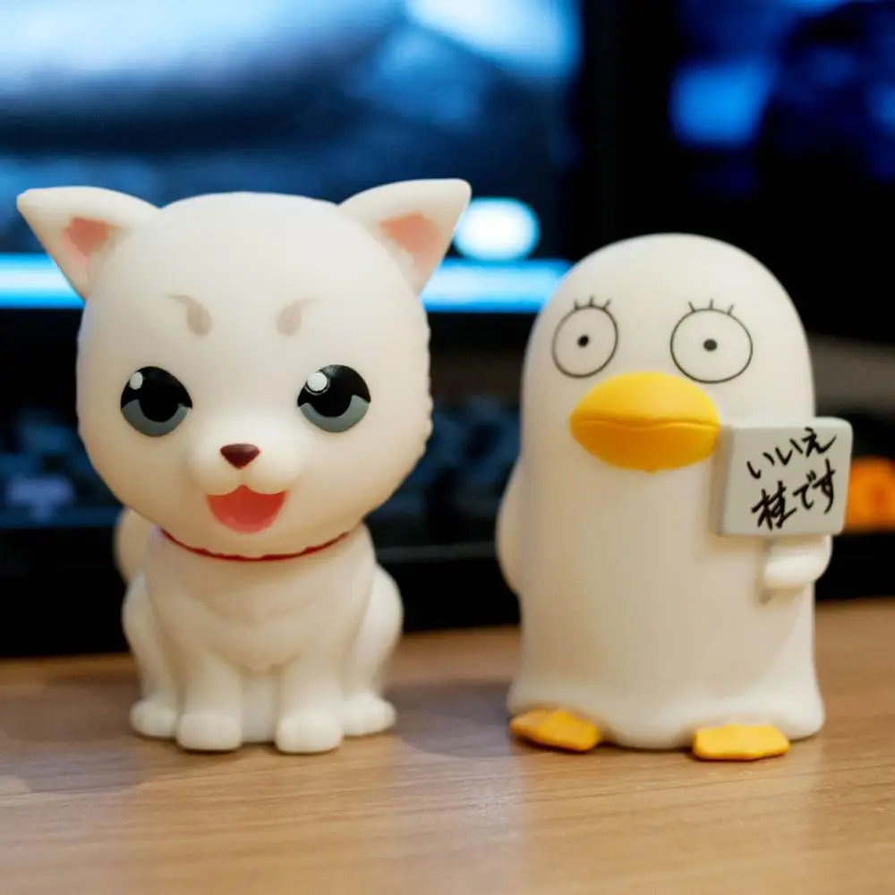 Японское аниме 2 шт. гинтама талисманы милые kawaii Sadaharu Elizabeth dog Пингвин фигурка коллекционные игрушки копилка для детей - Цвет: 2pcs