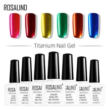 ROSALIND 10 мл Гель-лак для ногтей Серебряный титановый цветной УФ светодиодный Гель-лак для ногтей полуштамповочный Перманентный Гель-лак замачиваемый