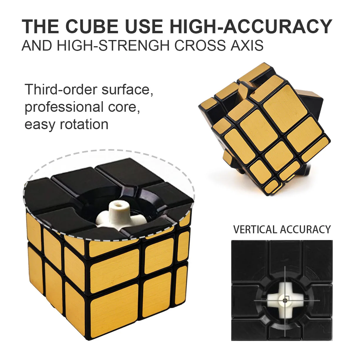 Зеркальный куб 3x3x3, волшебный куб, Скорость головоломки обучающие игрушки для детей серебряные/Золотые cubo magico profissional зеркало блоки