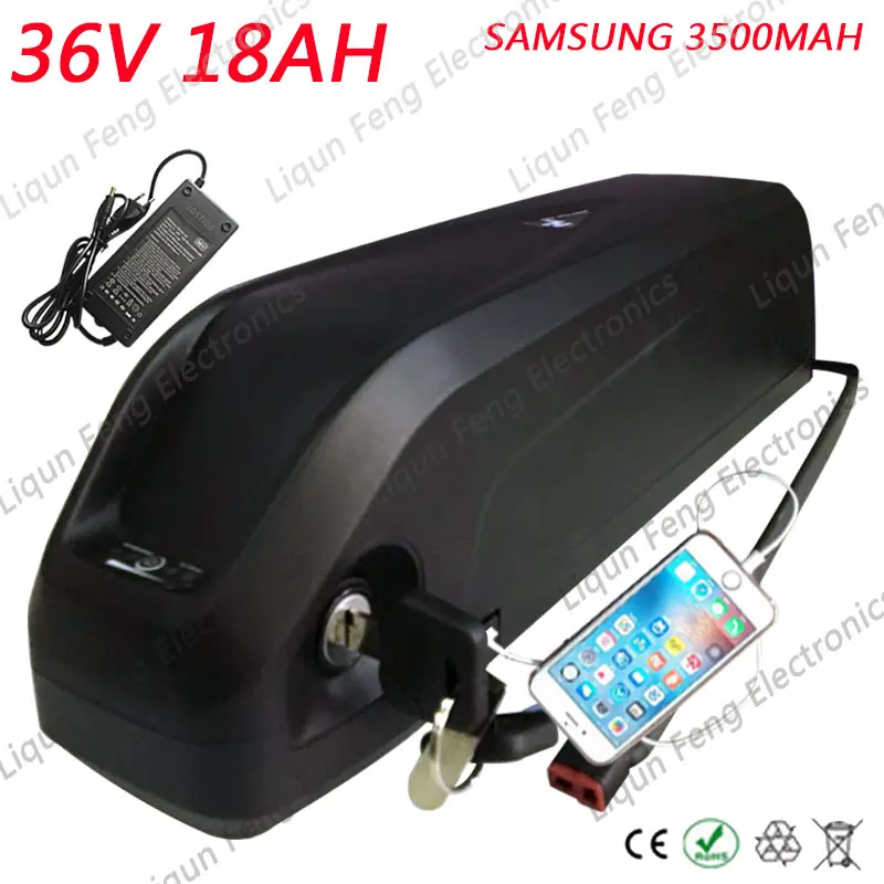 Hot Sales 500W 36V 18AH Hailong NO.2 Bottle Li ion battery