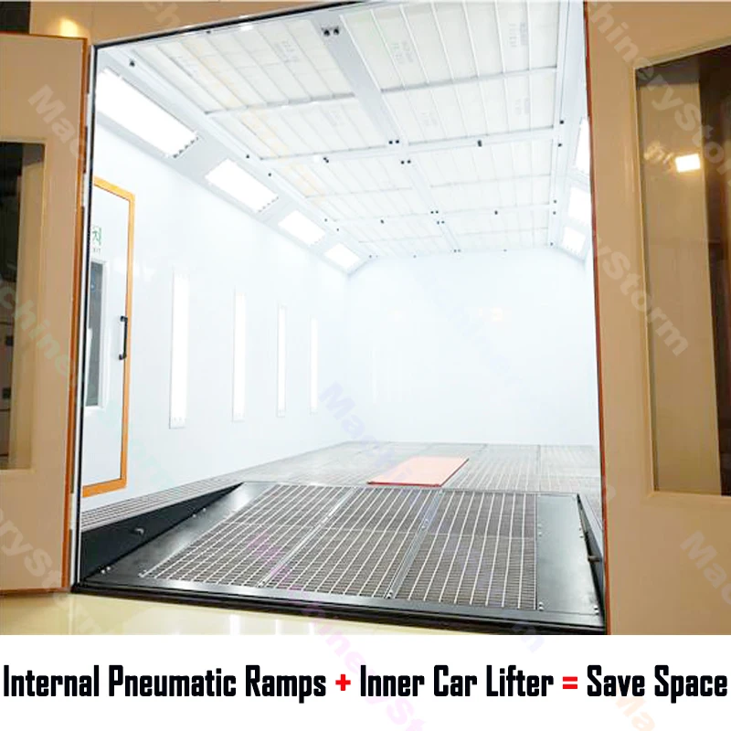 

car spray paint booth with scissor lift spray booth oven internal pneumatic ramps car paint cabinet save space paint cabine