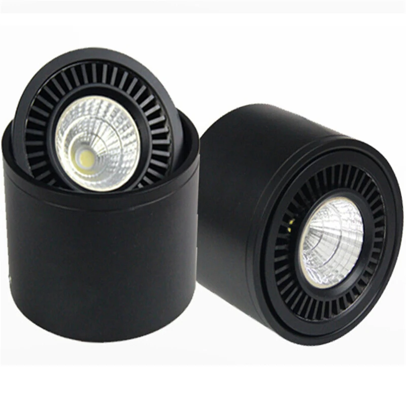 

Free Shipping 9W/12W/15W Dimmable COB LED Light Surface Mounted Kitchen Bathroom Lamp 360 degree Rotating LED Down light CE