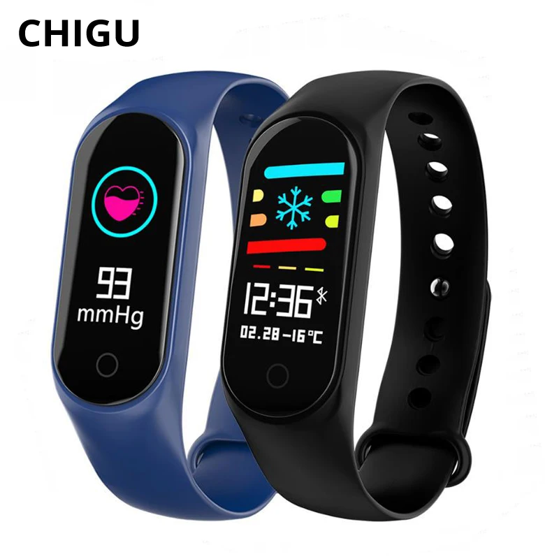 

Chigu M3S Smart Bracelet Fitness Tracker Blood Pressure Heart Rate Monitor Relogio Smart Band 3 For Xiaomi Mi Android IOS Phone