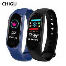 Chigu M3S Smart Bracelet Fitness Tracker Blood Pressure Heart Rate Monitor Relogio Smart Band 3 For Xiaomi Mi Android IOS Phone chigu белый цвет