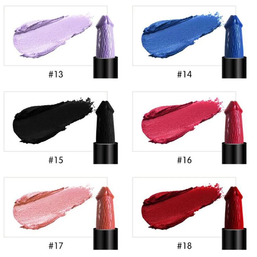 20 Colors Penis Shape Lips Makeup Lipstick Mushroom Long Lasting Moisture Cosmetic Lipstick red Lip matte lipstick waterproof