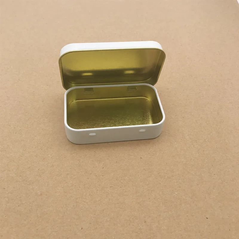 

12/24pcs Small Metal Storage Organizer 95*60*20mm White Square Storage Box Case For Coin Candy Key Jewelry Tea Jar Can