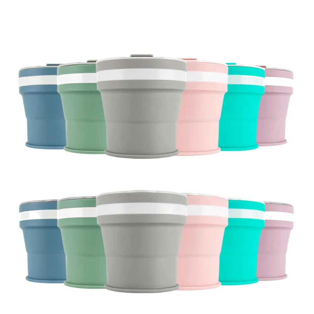 

Portable Silicone Telescopic Collapsible Retractable Folding Mugs Candy Outdoor Travel Tableware Foldable Cups