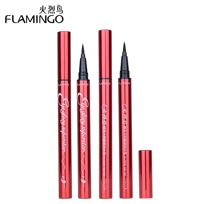

FLAMINGO Brand Waterproof glitter-eyeliner Makeup black eye pencil Liquid Eye Liner Beauty 12074