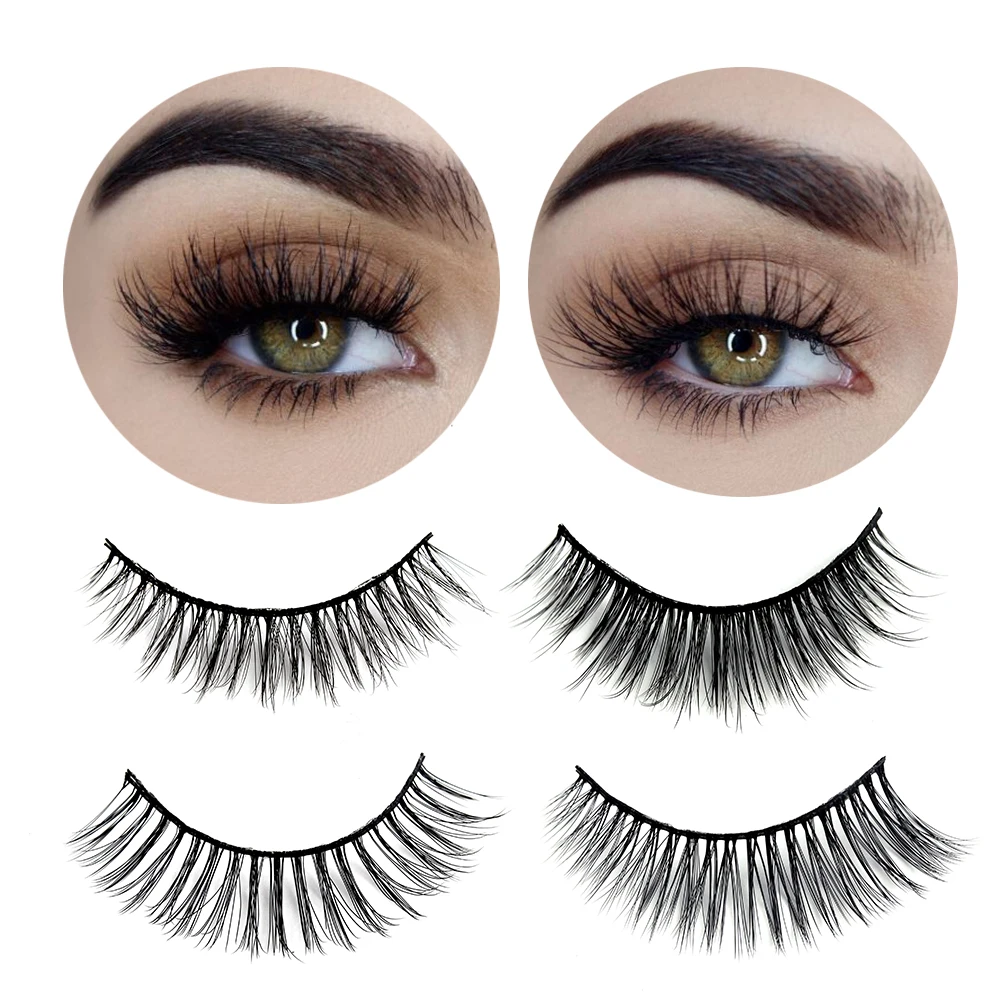 

3 Pairs NEW Handmade Cross False Eyelashes Beauty Makeup Thick Voluminous Messy Fake Eye Lashes Extension Tools Eye CosmeticTool