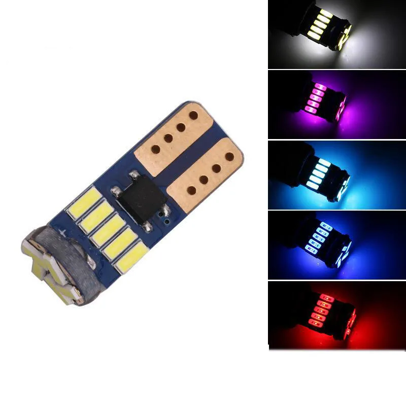 

1PCS T10 W5W T10 led canbus 194 168 5730 t10 Canbus NO ERROR 12V Car Auto Bulbs Indicator Light Parking Lamp car styling