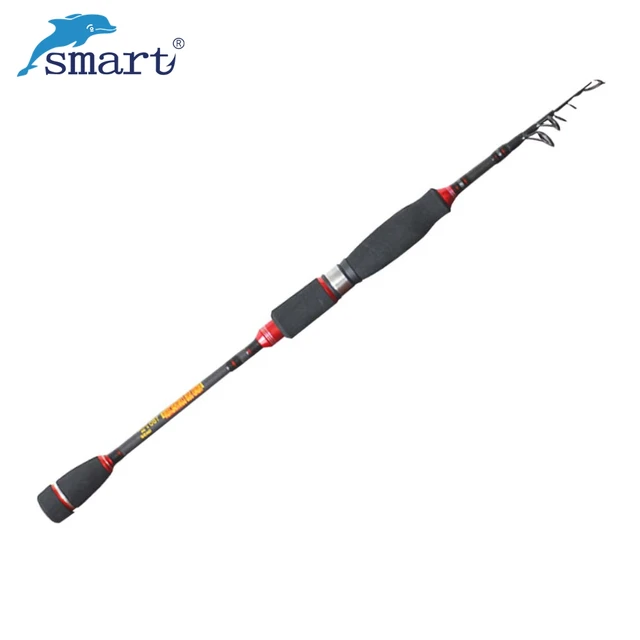 Cheap 1.8m-3m Telescopic Fishing Rods Portable Carp Fishing Spinning Rod Lure Fish Pole Vara De Pesca De Carbono Bass Fishing Tackle
