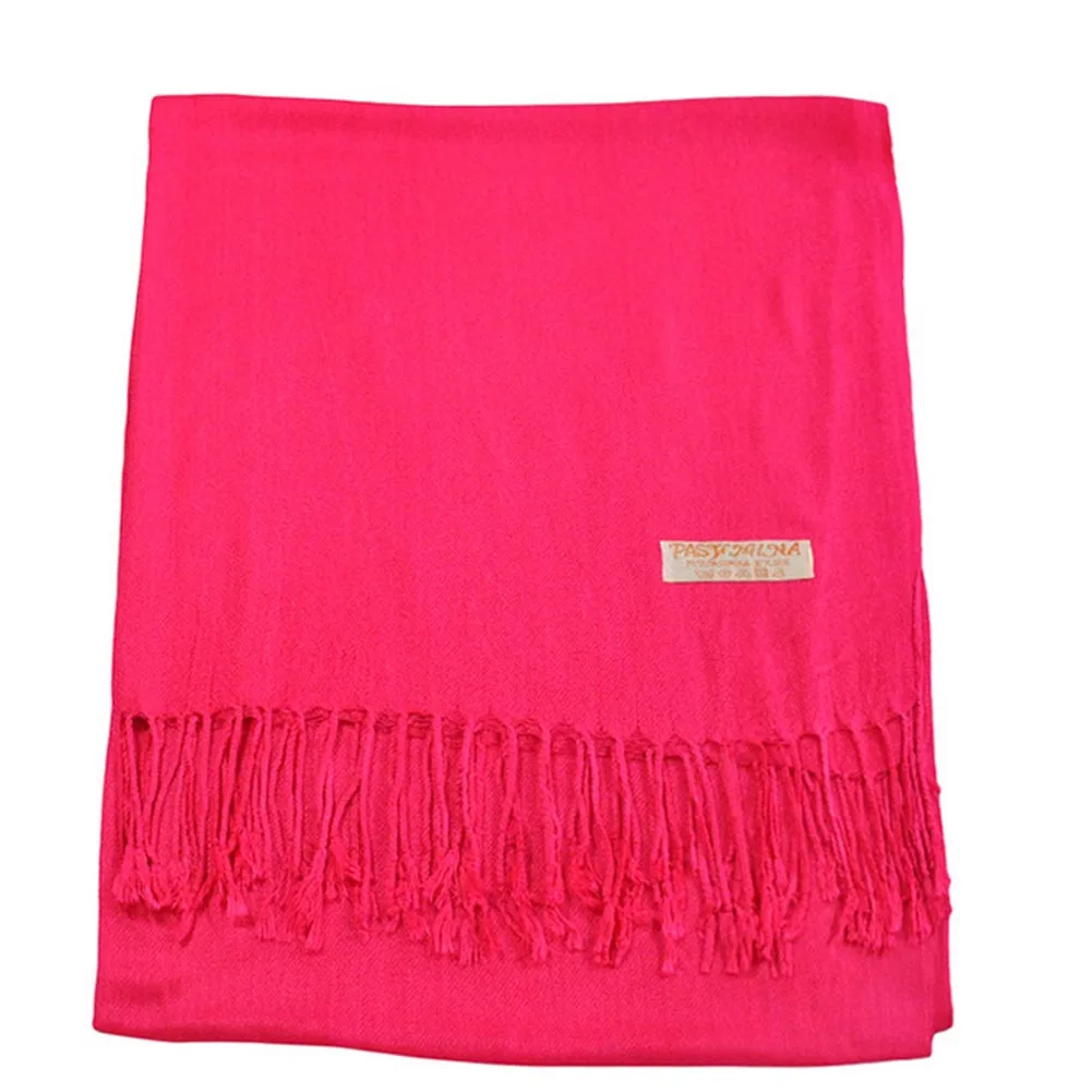 

Women Simulate Cashmere Scarf Winter Scarfs With Tassel Lady Winter Thick Warm Scarf Female Shawl 70*180cm