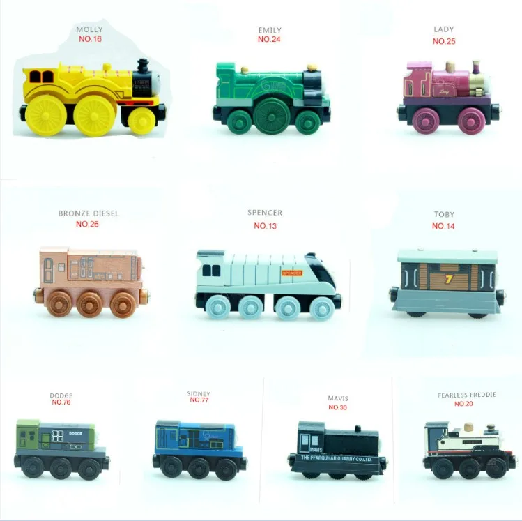 small wooden trains